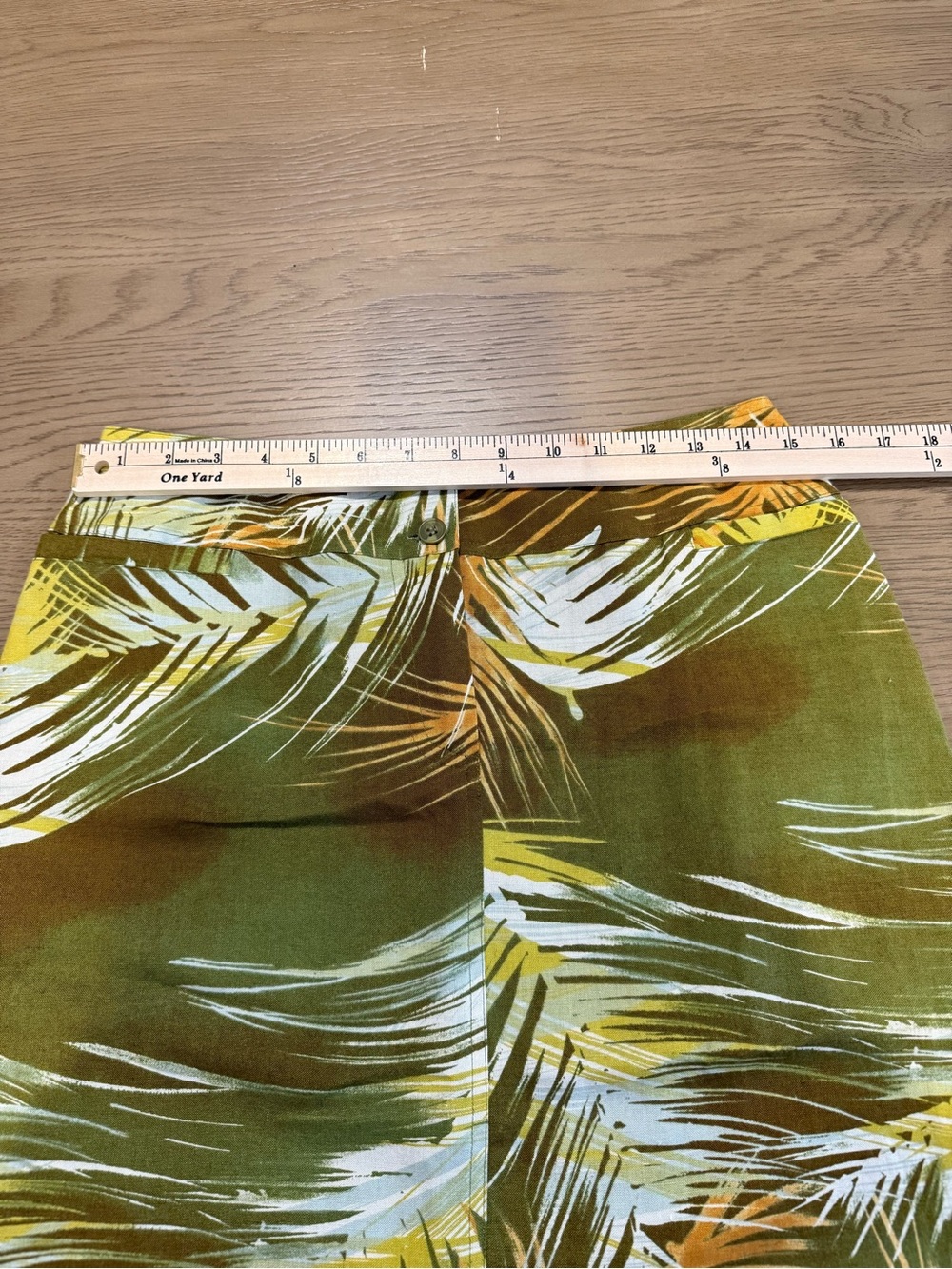 Harvé Benard Linen Blend Tropical Print Wrap Skirt 8 Resort Vacation Coastal - Picture 7 of 8
